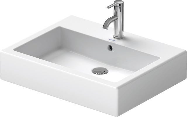DU Waschtisch Vero mit Überlauf und Hahnlochblende, weiß