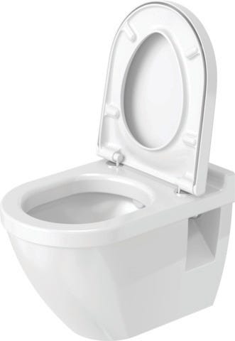 Duravit Starck 3 WC-Sitz, D-förmig, weiß glänzend, Duroplast, Edelstahl-Scharnier
