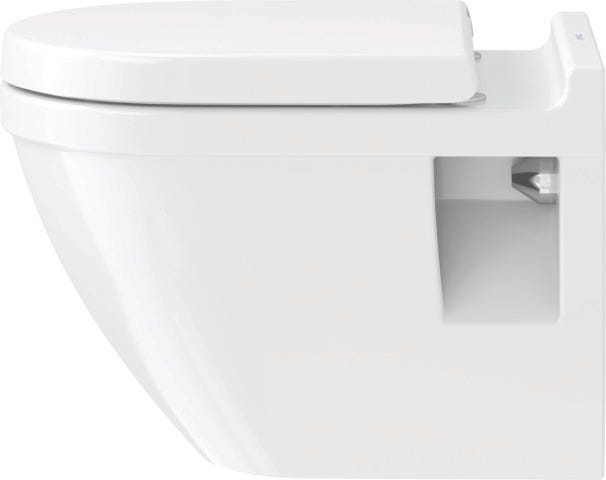 Duravit Starck 3 WC-Sitz, D-förmig, weiß glänzend, Duroplast, Edelstahl-Scharnier
