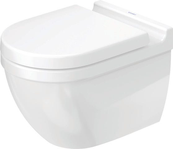 DU Wand-WC Starck 3 540 mm Tiefspüler, rimless, Durafix, weiß