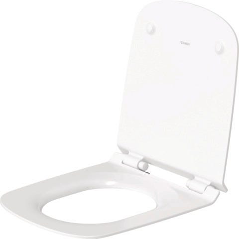 DU WC-Sitz DuraStyle mit SoftClose Scharniere edelstahl, weiß