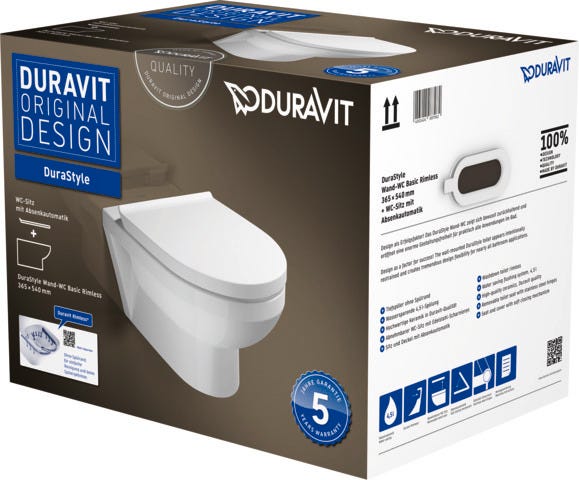 DU WWC-Set Duravit No.1, TS rimless weiß, inkl.WC-Sitz m.Absenkautomatik
