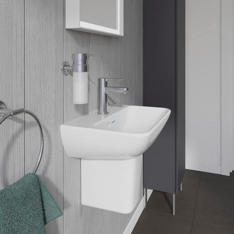 DU Handwaschbecken ME by Starck 450 mm mit ÜL, mit HLB, 1 HL, weiß