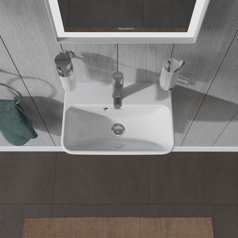 DU Handwaschbecken ME by Starck 450 mm mit ÜL, mit HLB, 1 HL, weiß