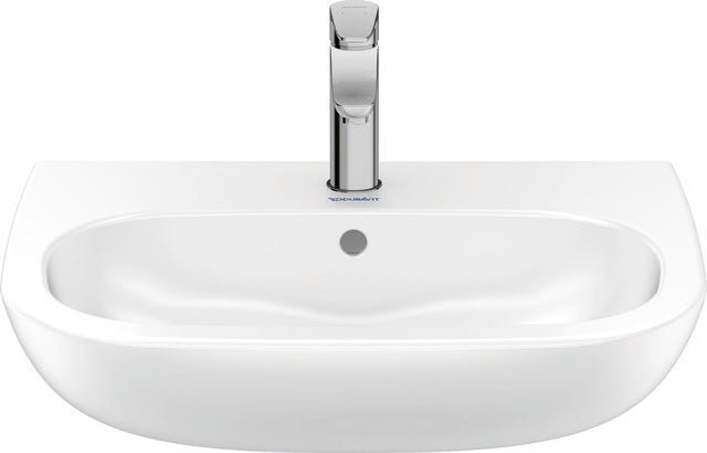 Duravit D-Code Waschtisch, weiß, Keramik, hängend, 1 Waschplatz, mit Überlauf