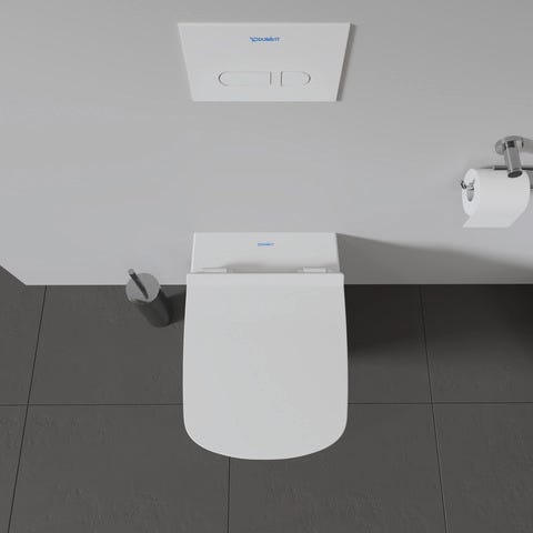 DU WC-Sitz DuraStyle mit SoftClose Scharniere edelstahl, weiß