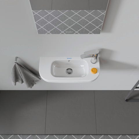 Duravit D-Code Handwaschbecken, weiß, Rechteckig, 1 Waschplatz, mit Überlauf, 500 mm, hängend