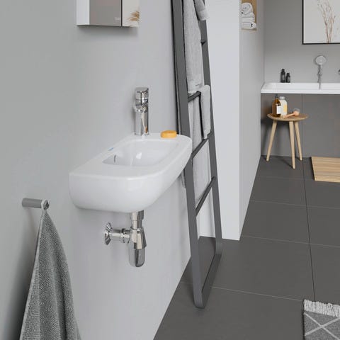 Duravit D-Code Handwaschbecken, weiß, Rechteckig, 1 Waschplatz, mit Überlauf, 500 mm, hängend