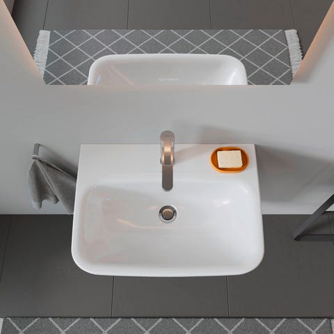 Duravit DuraStyle Waschtisch, weiß, rechteckig, 1 Waschplatz, hängende Montage, mit Überlauf