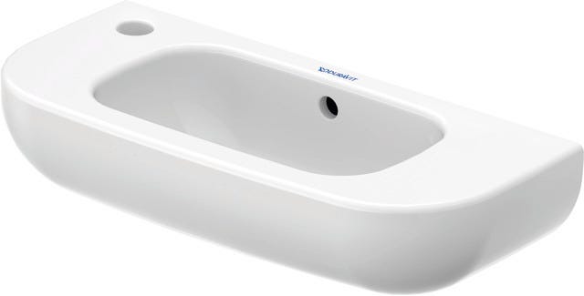 Duravit D-Code Handwaschbecken, weiß, Rechteckig, 1 Waschplatz, mit Überlauf, 500 mm, hängend