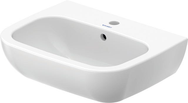 Duravit D-Code Waschtisch, weiß, Keramik, hängend, 1 Waschplatz, mit Überlauf