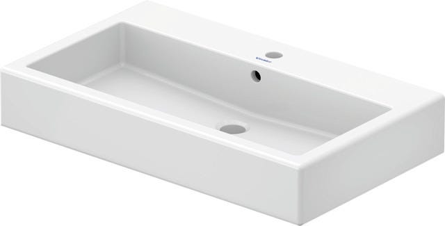 DU Waschtisch Vero mit Überlauf und Hahnlochblende, weiß