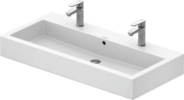DU Waschtisch Vero mit Überlauf und Hahnlochblende, weiß