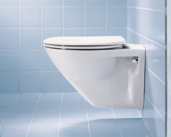 DU Wand-WC Design Classics Hornberg Tiefspüler, Wand, Keramik, glänzend, Spülwasser 6 l, Spülrand halb offen, Abgang waagerecht, S-förmiger Abfluss, Maße 530x360x340 mm
