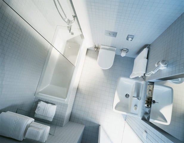 DU Waschtisch Starck 3 mit ÜL, mit HLB, 1 HL, weiß