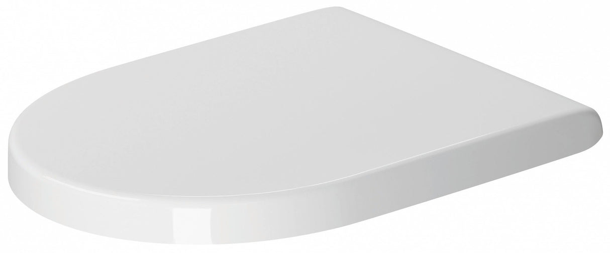 Duravit Starck 3 WC-Sitz, D-förmig, weiß glänzend, Duroplast, Edelstahl-Scharnier