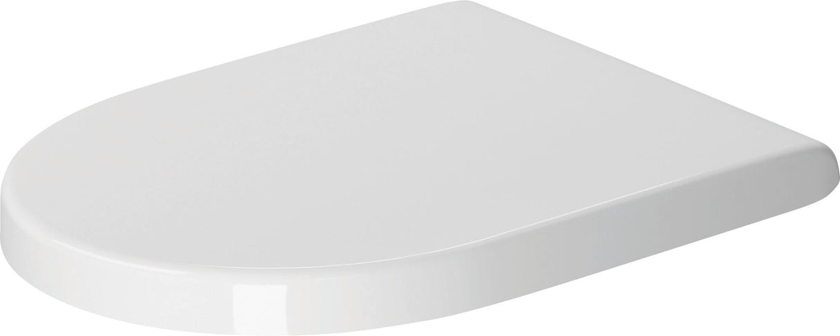 Duravit Starck 3 WC-Sitz, D-förmig, weiß glänzend, Duroplast, Edelstahl-Scharnier