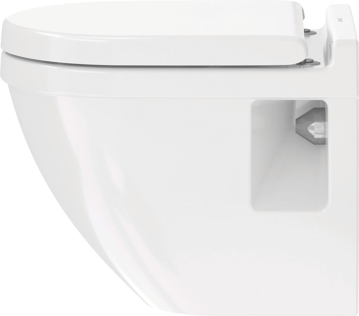 Duravit Starck 3 WC-Sitz, D-förmig, weiß glänzend, Duroplast, Edelstahl-Scharnier