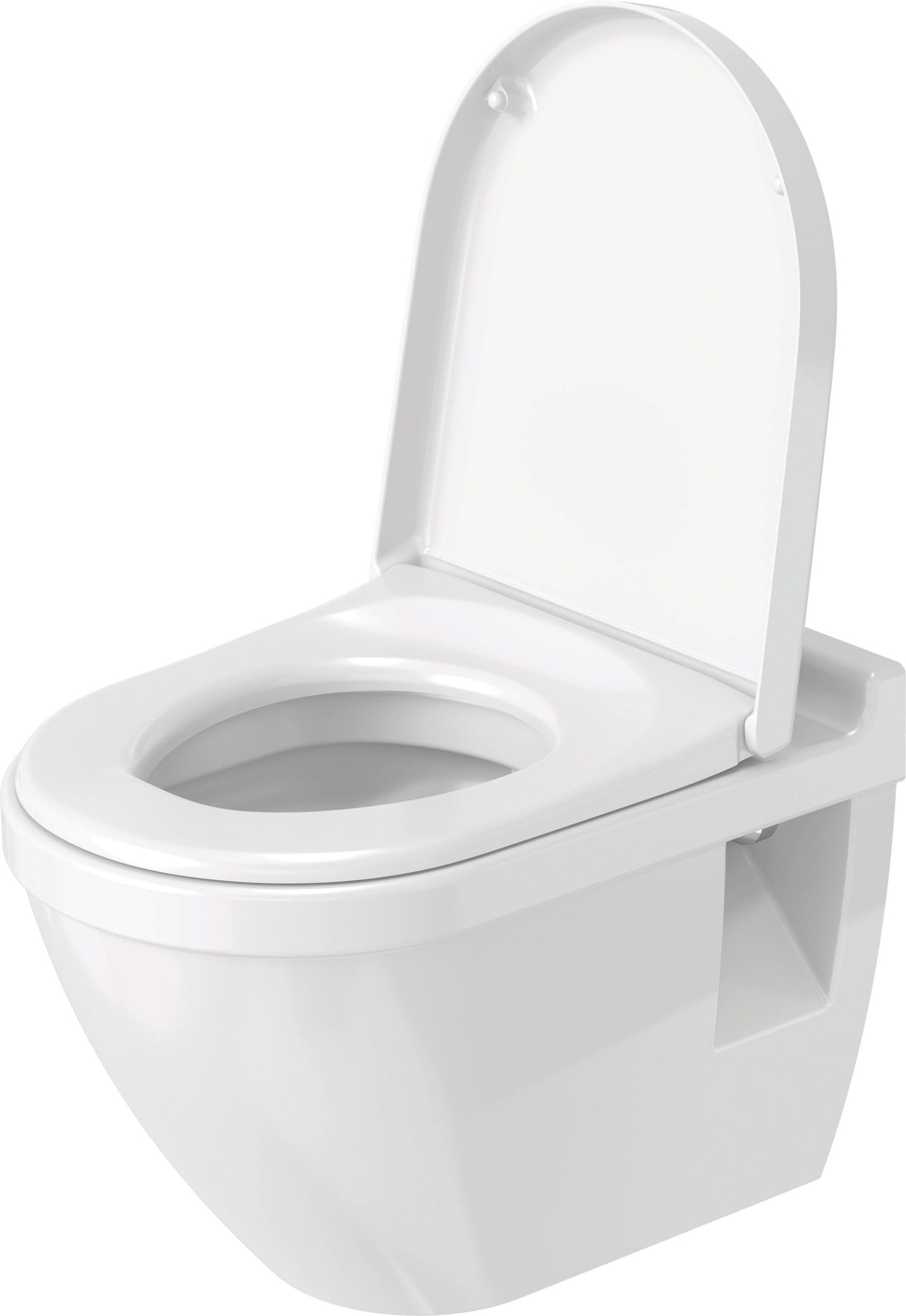 Duravit Starck 3 WC-Sitz, D-förmig, weiß glänzend, Duroplast, Edelstahl-Scharnier