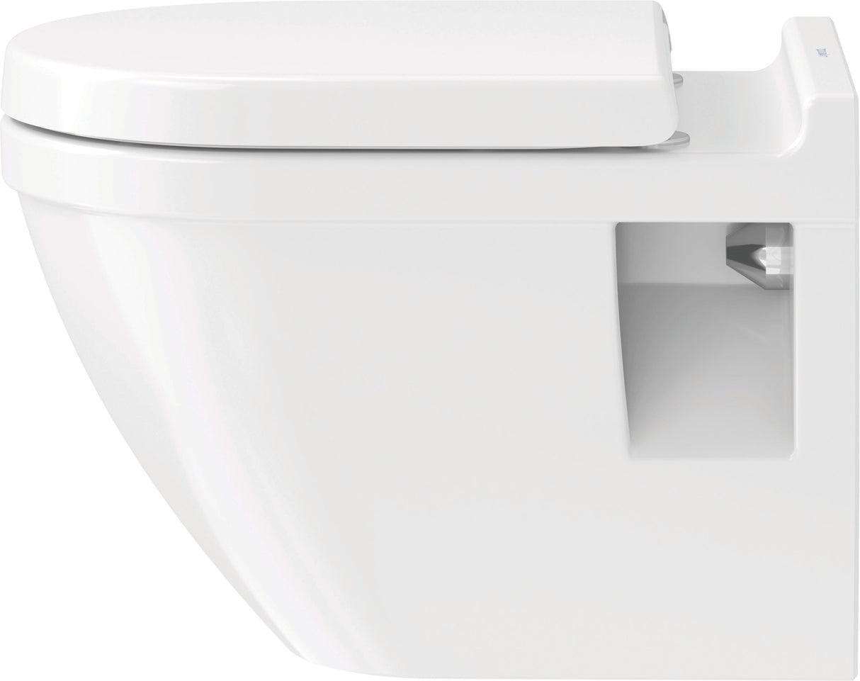 Duravit Starck 3 WC-Sitz, D-förmig, weiß glänzend, Duroplast, Edelstahl-Scharnier