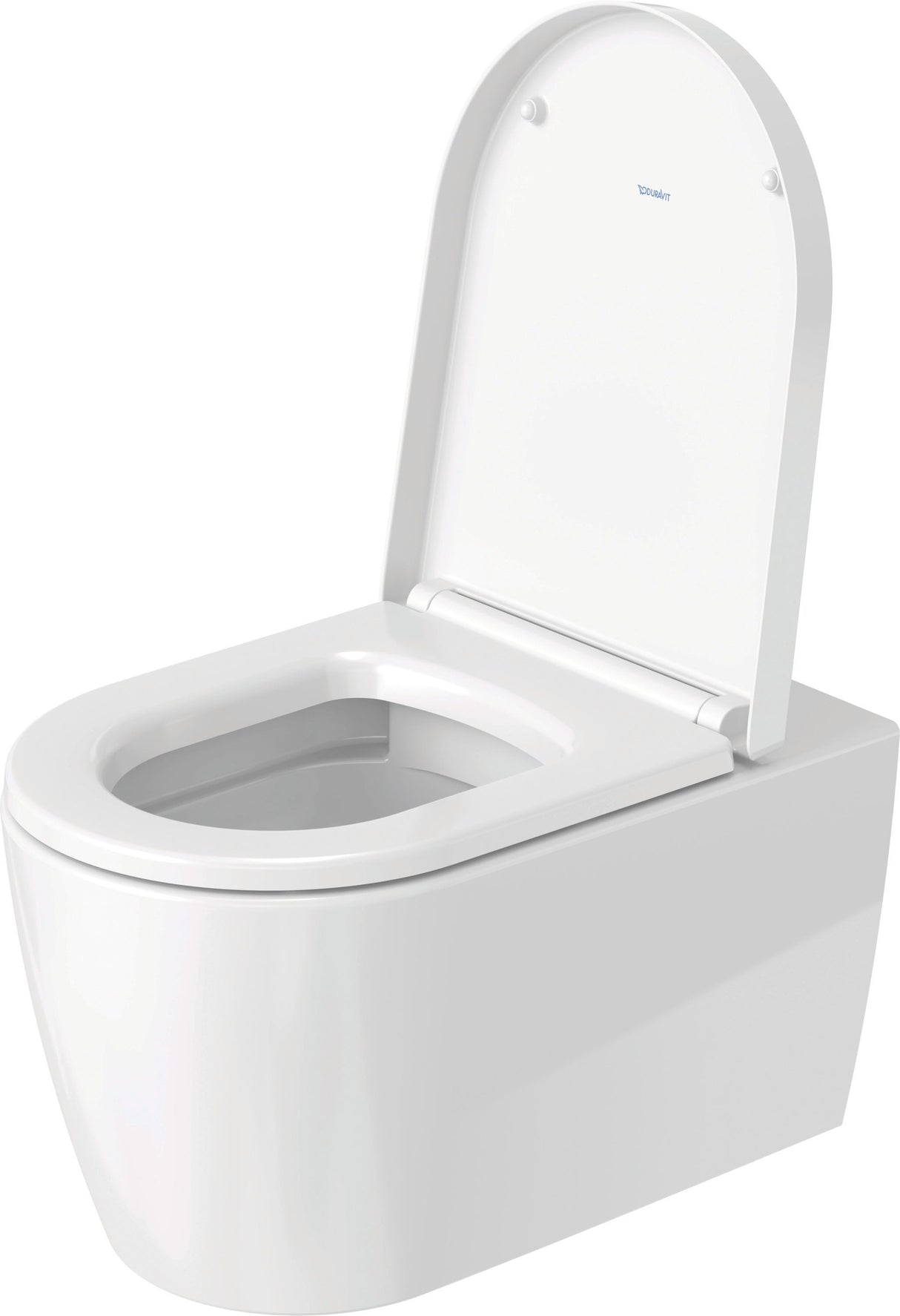 Duravit ME by Starck WC-Set wandhängend weiß Hochglanz, Tiefspüler, rimless, Abgang waagerecht, mit WC-Sitz und Absenkautomatik