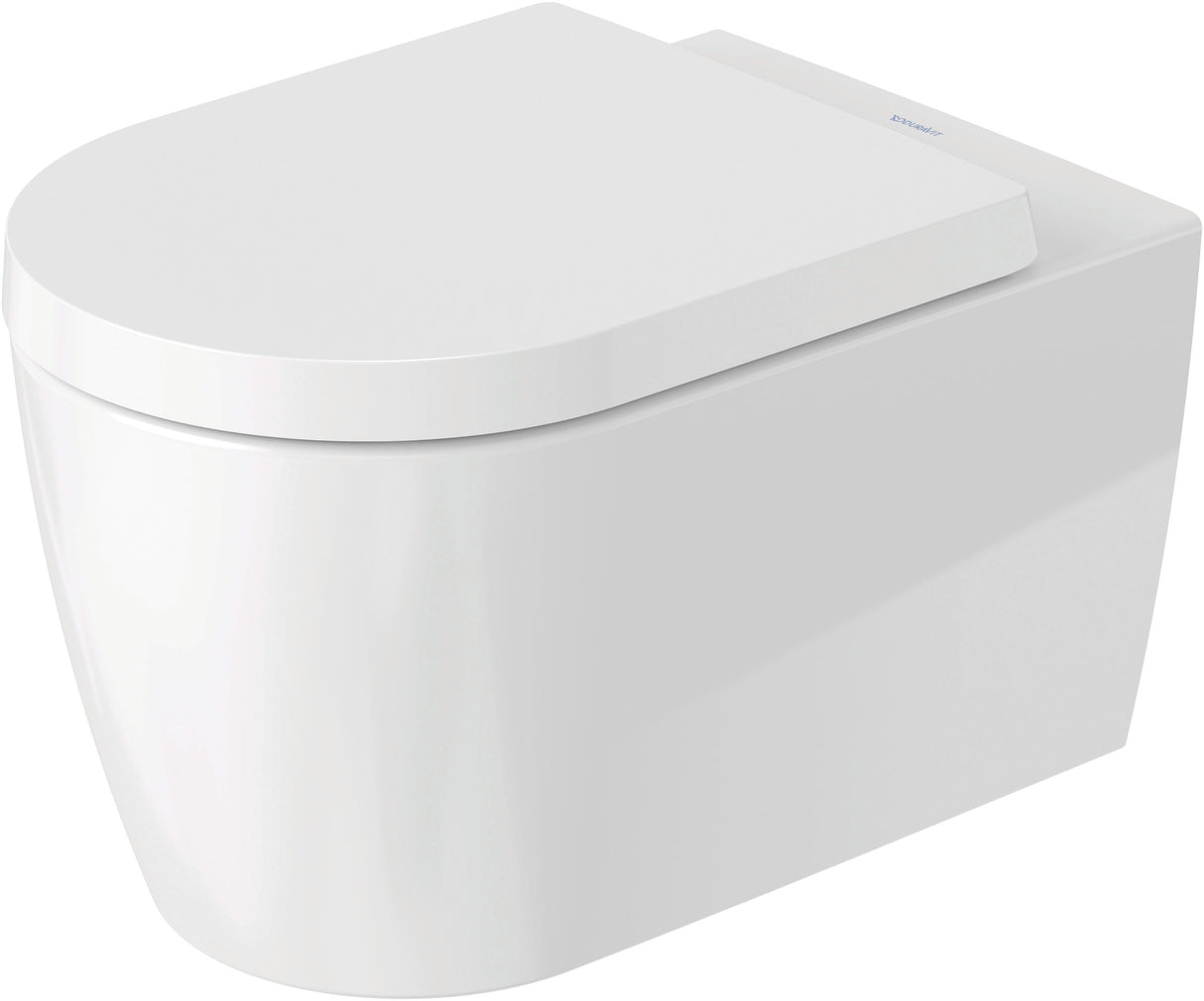 Duravit ME by Starck WC-Set wandhängend weiß Hochglanz, Tiefspüler, rimless, Abgang waagerecht, mit WC-Sitz und Absenkautomatik