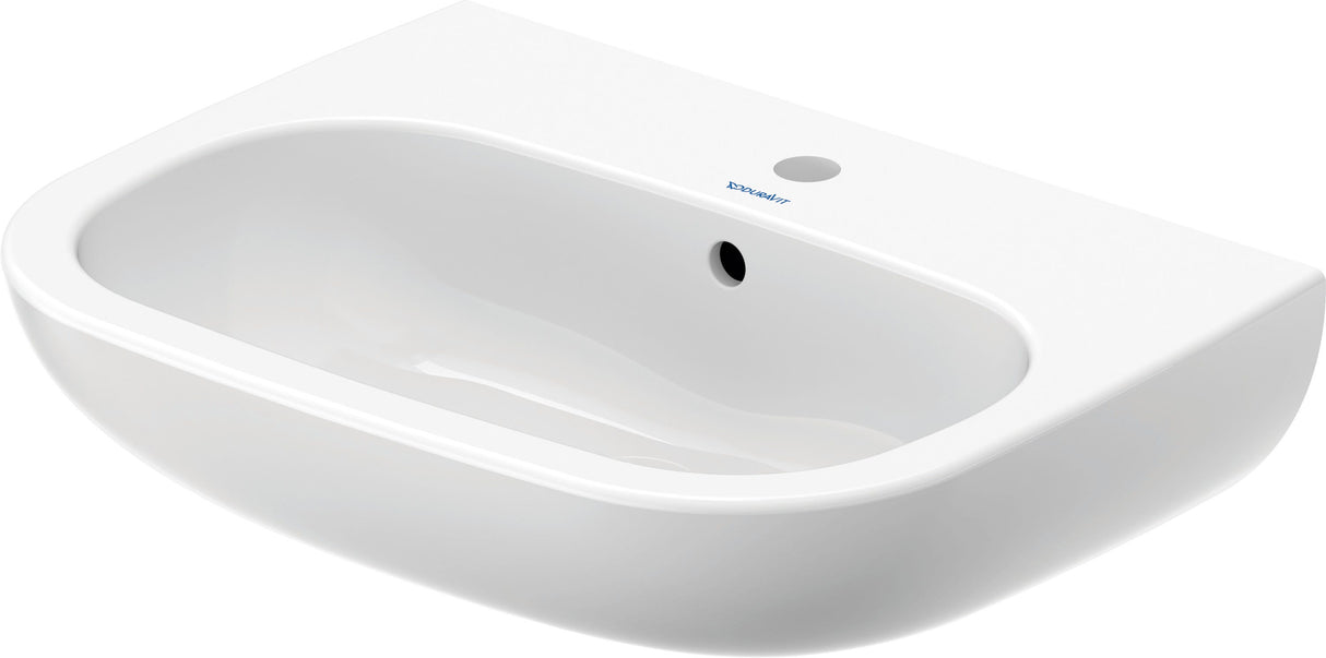 Duravit D-Code Waschtisch, weiß, Keramik, hängend, 1 Waschplatz, mit Überlauf