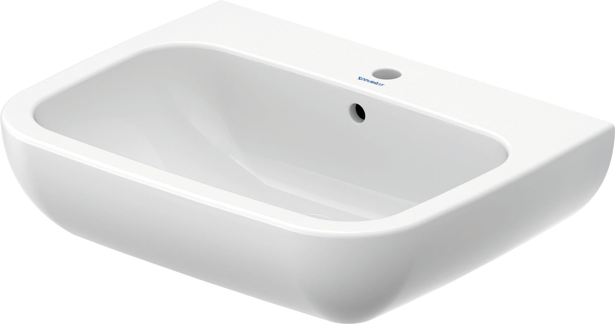 Duravit D-Code Waschtisch, weiß, Keramik, hängend, 1 Waschplatz, mit Überlauf