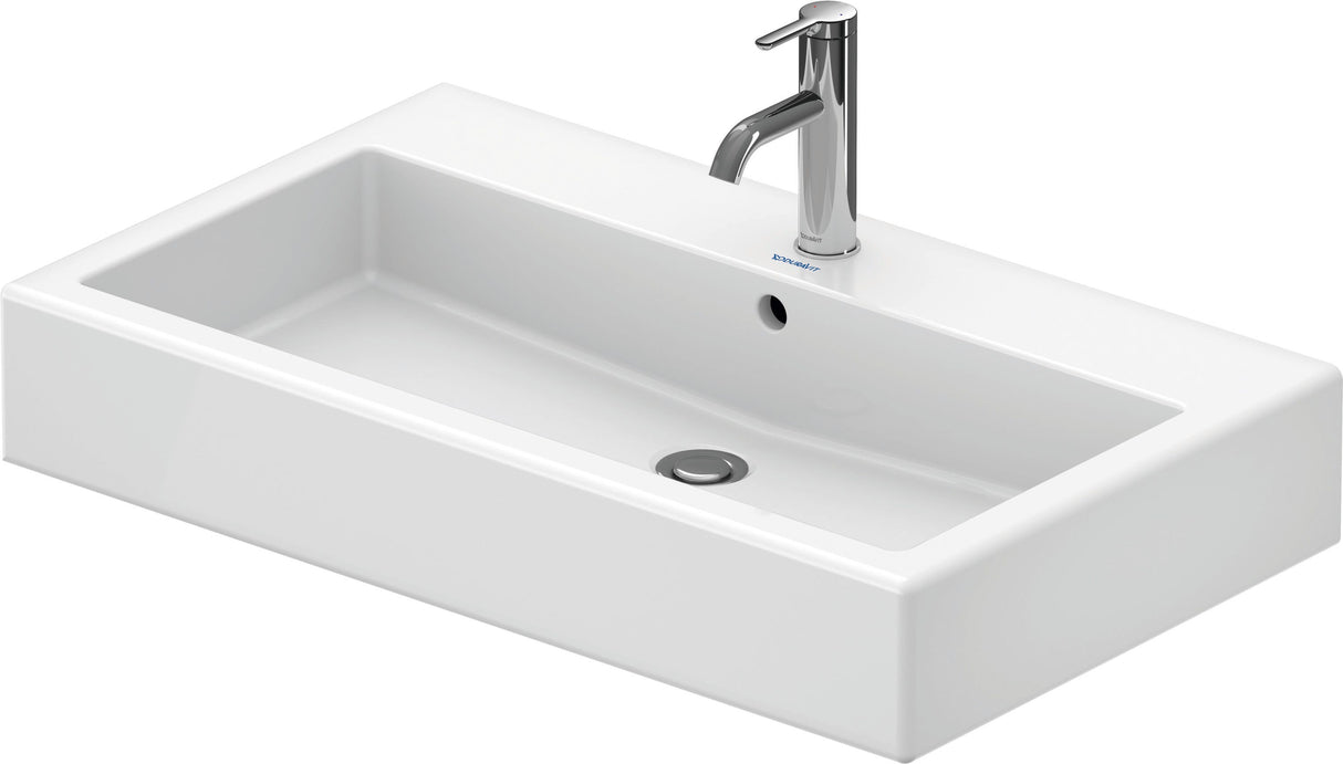DU Waschtisch Vero mit Überlauf und Hahnlochblende, weiß