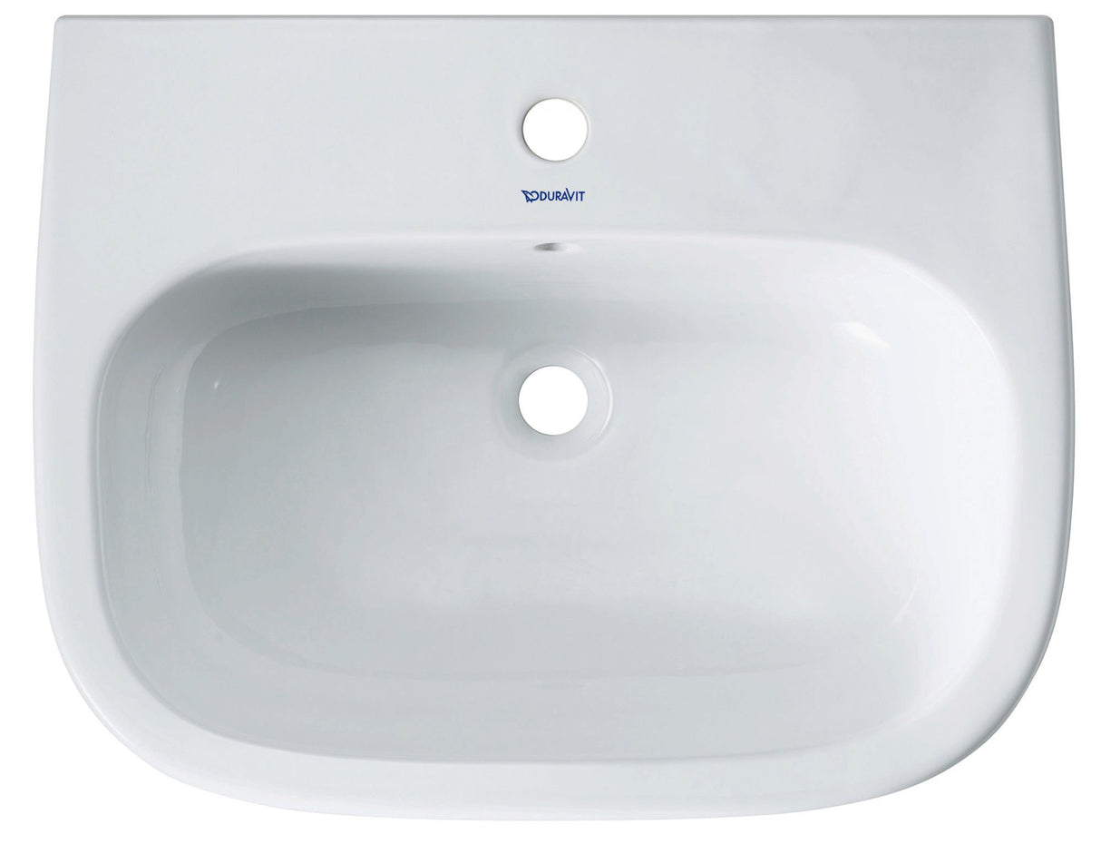 Duravit D-Code Waschtisch, weiß, Keramik, hängend, 1 Waschplatz, mit Überlauf