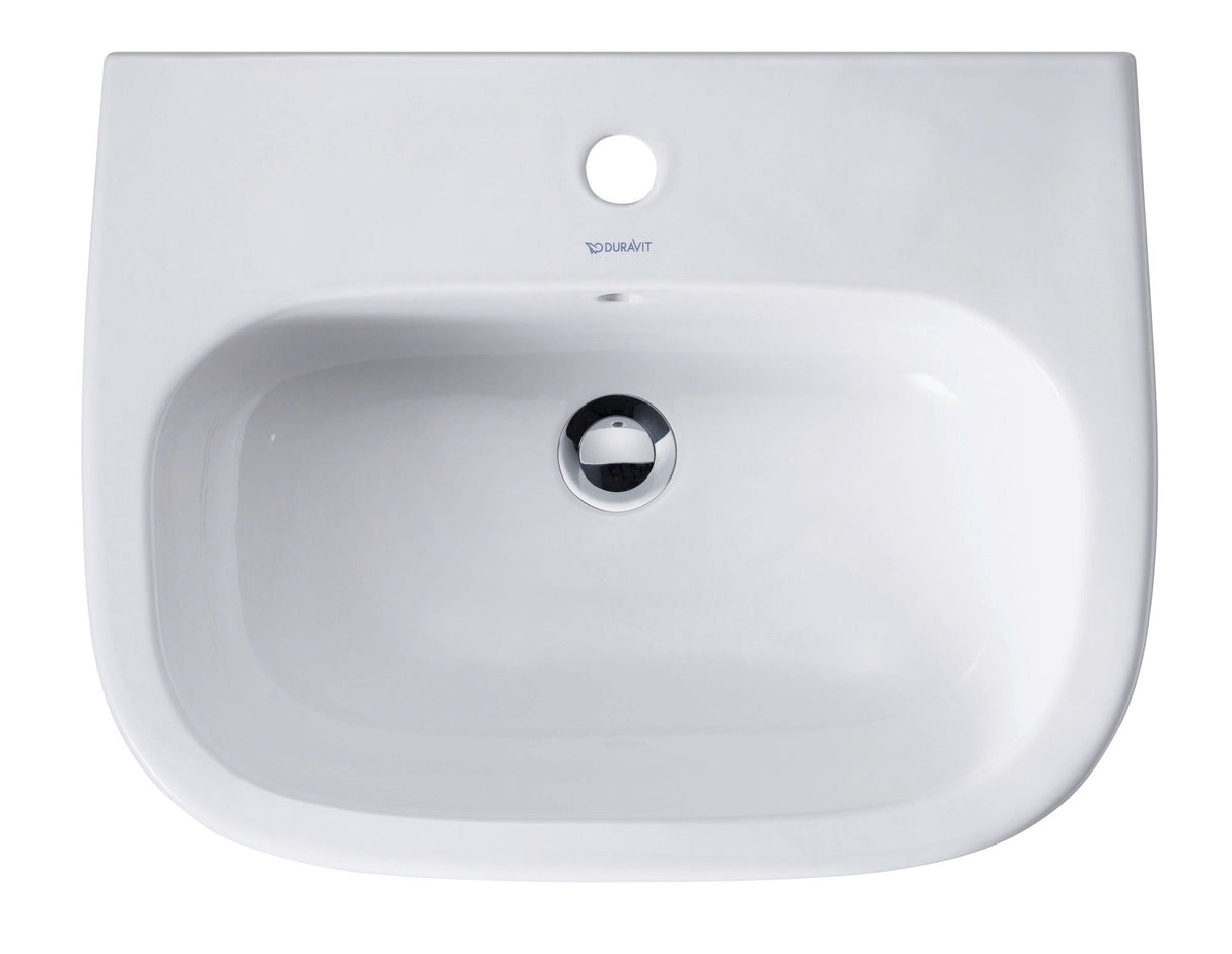 Duravit D-Code Waschtisch, weiß, Keramik, hängend, 1 Waschplatz, mit Überlauf