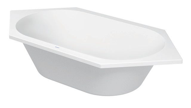 DU D-Code Badew. 6Eck 1900x900 Einbau Rückenschr.2 L/R, Weiß