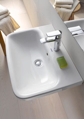 Duravit DuraStyle Waschtisch, weiß, rechteckig, 1 Waschplatz, hängende Montage, mit Überlauf