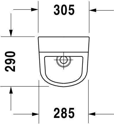 DU Urinal D-Code, Zulauf von hinten rimless, ohne Fliege, weiß