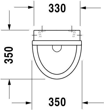 DU Urinal Starck 3, Zulauf von hinten absaugend, o.Deckel, o.Fliege, weiß
