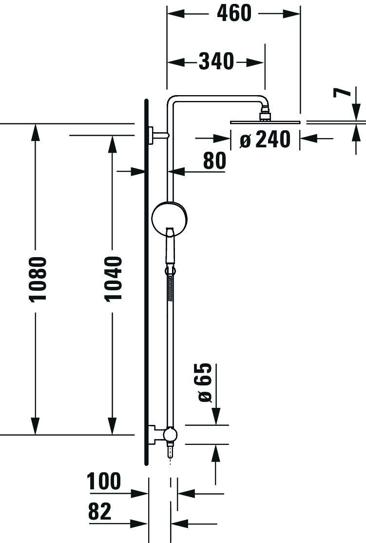 DU C.1 Duschsystem Brausethemostat Thermostatkartusche, Chrom HG
