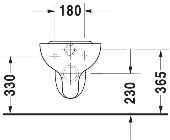 DU Wand-WC Design Classics Hornberg Tiefspüler, Wand, Keramik, glänzend, Spülwasser 6 l, Spülrand halb offen, Abgang waagerecht, S-förmiger Abfluss, Maße 530x360x340 mm