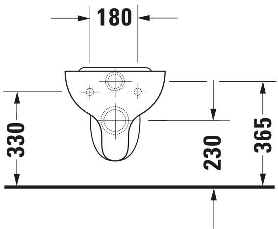 DU Wand-WC Design Classics Hornberg Tiefspüler, Wand, Keramik, glänzend, Spülwasser 6 l, Spülrand halb offen, Abgang waagerecht, S-förmiger Abfluss, Maße 530x360x340 mm