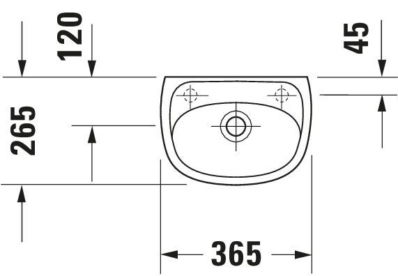 DU HWB Design Classics Comp. 365 mm m.ÜL, m.HLB, HL-Vst.li./re., weiß