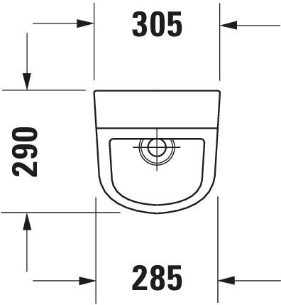 DU Urinal D-Code, Zulauf von hinten rimless, ohne Fliege, weiß