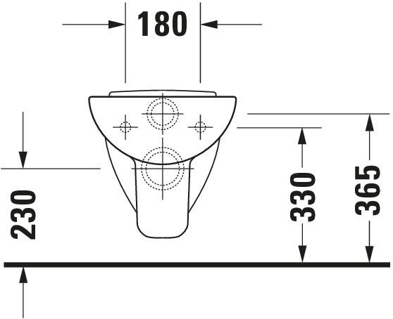 DU Wand-WC D-Code 540 mm Flachspüler, weiß