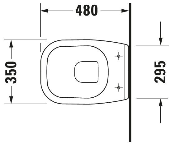 DU Wand-WC D-Code Compact 480 mm Tiefspüler, weiß