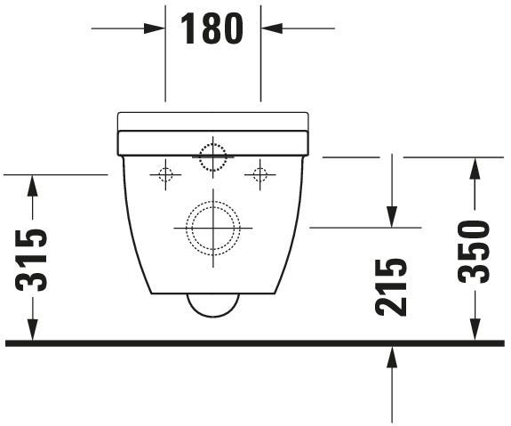 DU Wand-WC Starck 3 540 mm Tiefspüler, rimless, Durafix, weiß