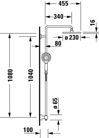 DU C.1 Duschsystem Brausethemostat Thermostatkartusche, Chrom HG