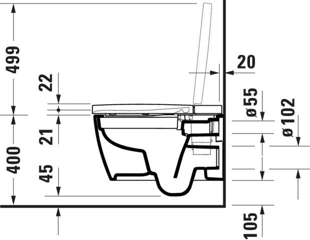 DU SEWA Starck f Plus WWC TS, Rimless Fön,Sitzh.,Fernbed.,Weiß,HYG