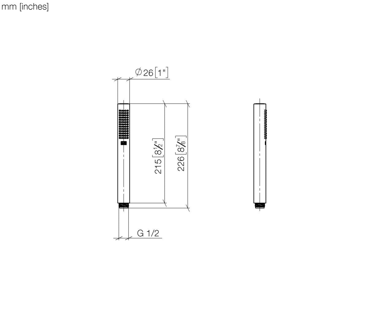 DO Handbrause SERIENNEUTRAL mit Antikalk-System und Anschluss 1/2"