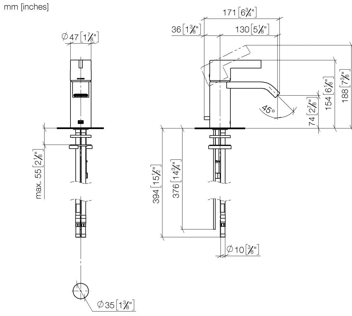 DO Waschtisch-Einhandbatterie mit Ablaufgarnitur IMO Chrom 33500670