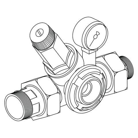 BWT HM - Druckminderer-Modul mit Anzeige - Hydromodul-Grundmodule für die Trinkwasserleitung in Schnellmontage DR-Modul - DR-Modul, DN25, PN16, 1,5-6 bar m.Man.