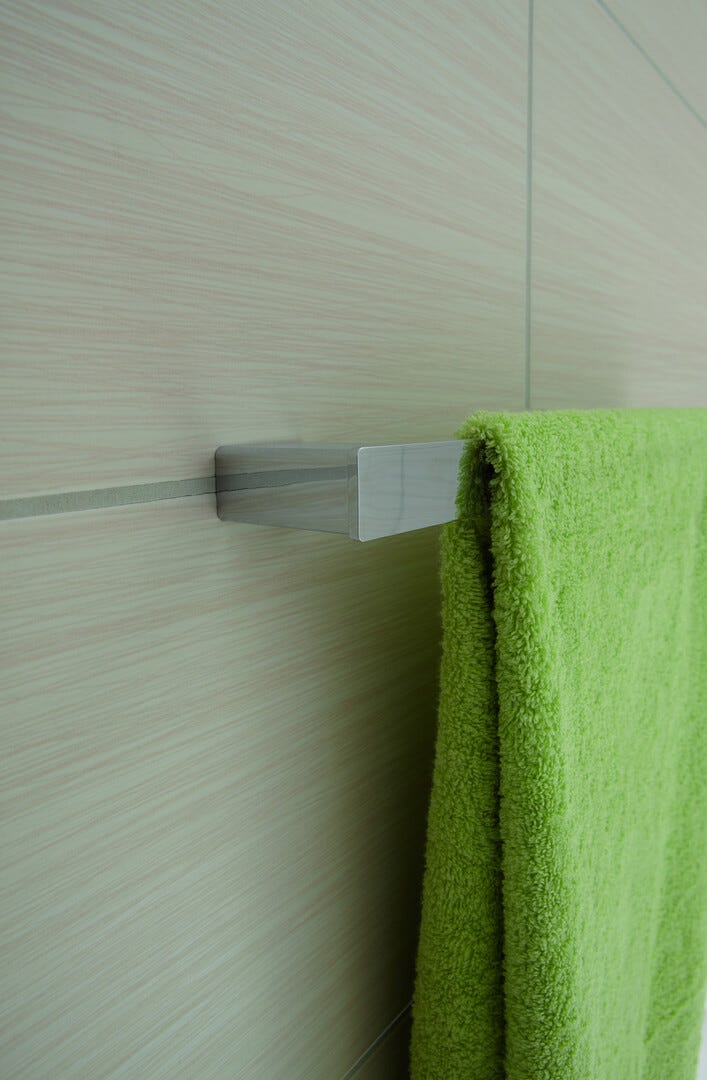 emco loft Badetuchhalter, Chrom, Wandmontage, Aluminium, verchromt, poliert