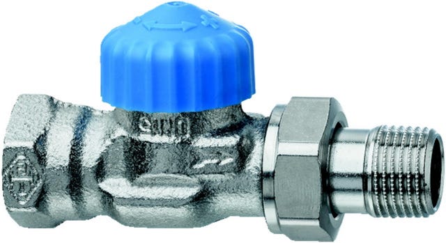 IMI HEIMEIER Thermostat-Ventilunterteil mit geringem Widerstand, Durchgang, Schwerkraft, Rotguß vernickelt